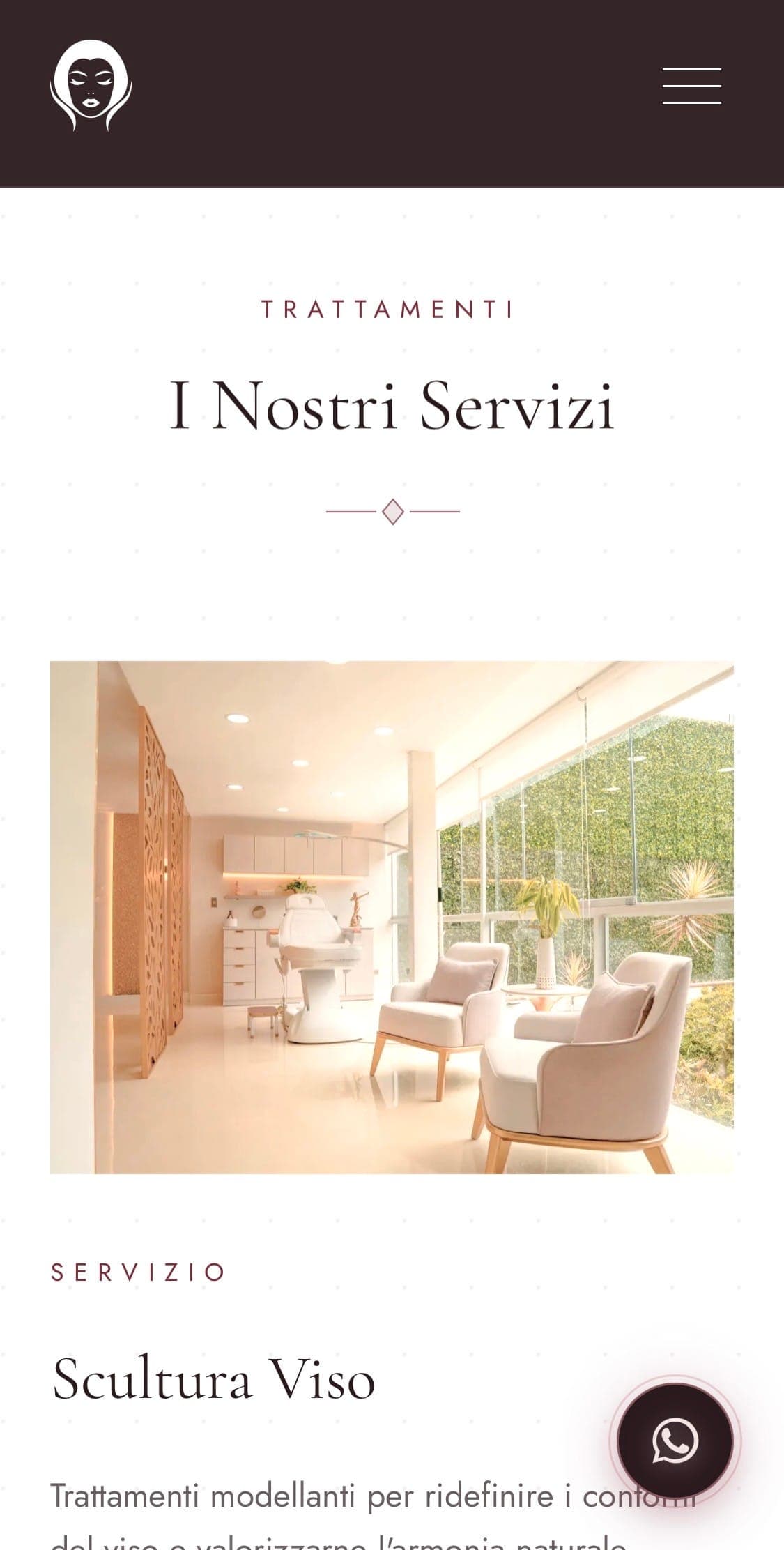 Sito Lume Beauty — centro estetico a Milano — Sfida mobile